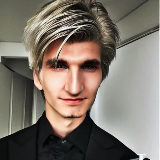 Image similar to really handsome gigachad xqc, beauty magazine photograph