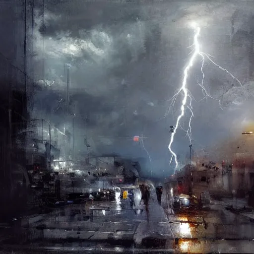 Prompt: knight holds lightning in his hand lightning all over the place bolts of lighting everywhere, realistic, ultrahd, jeremy mann painting