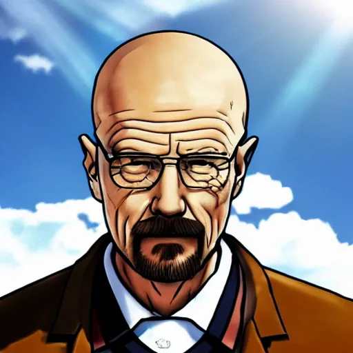 Image similar to walter white doing a selfie with phoenix wright, realistic, cool, nice, beautiful