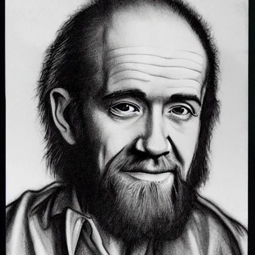 Image similar to george carlin drawn by michelangelo