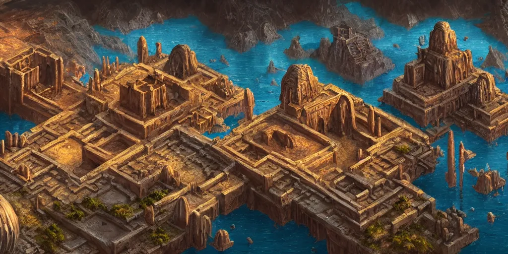 Image similar to a sprawling temple city rises from the salt dunes, caves of qud, matte oil painting, chrome, cathedral, retrofuturistic, concept art, science fantasy, mutant, rpg, epic, rust, salt, jungle, dungeons & dragons, sharp focus, award - winning, extremely detailed, 4 k, 8 k