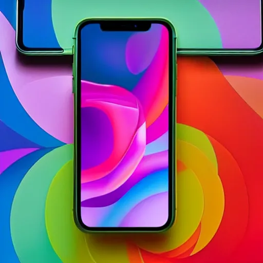 Image similar to an apple ad for a new iphone, beautiful, colorful