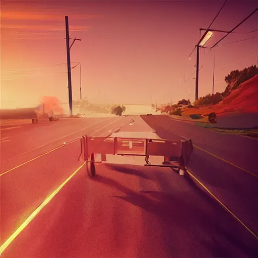 Image similar to and if a ten 1 0 truck kills the both of us, art by beeple