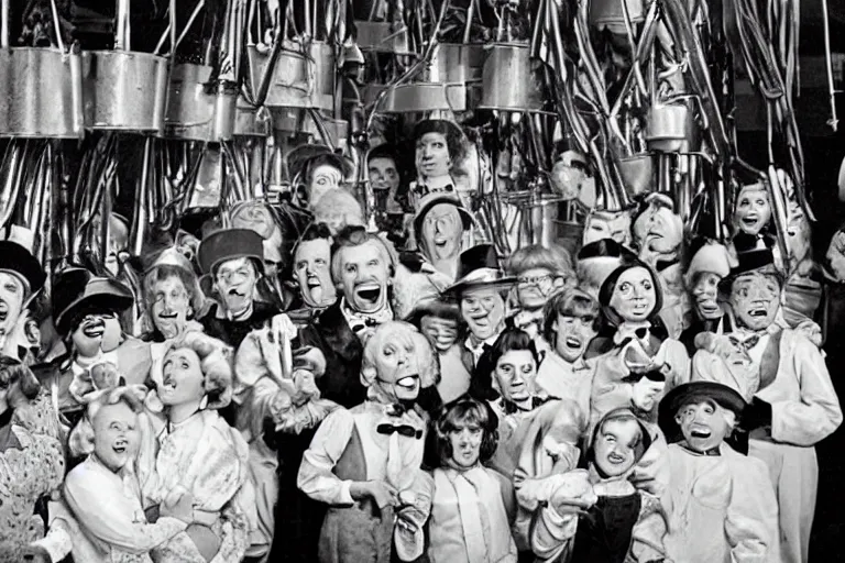 Image similar to an amazing award winning photo of the backrooms from willy wonka ’ s chocolate factory