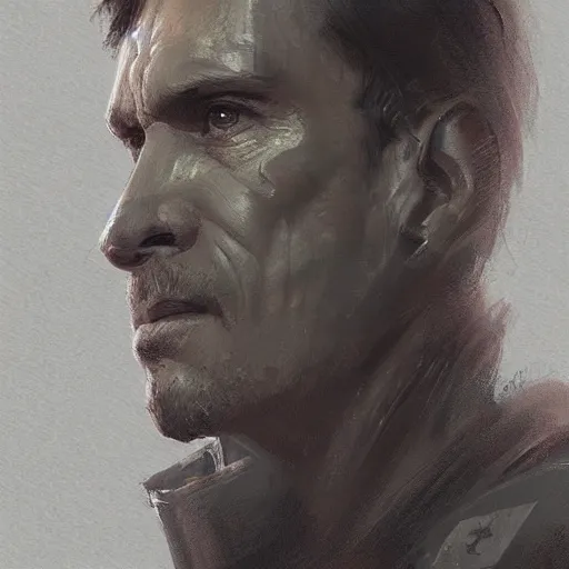 Image similar to portrait of a man by greg rutkowski, he looks like michael biehn, he is wearing a tactical military superhero gear, highly detailed portrait, digital painting, artstation, concept art, smooth, sharp foccus ilustration, artstation hq