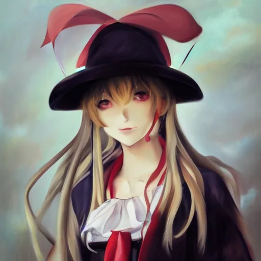 Anime Fanart Portrait Of A Girl Dressed In Red And White Hat Background,  Askew Picture, Askew, Aslant Background Image And Wallpaper for Free  Download