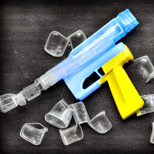 Prompt: Clear Plastic Water Gun HDR