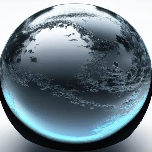 Prompt: ultra realist octane render of a transparent glass globe filled with dark storm clouds, reflection and refraction, symmetry accurate features, very intricate details, artstation