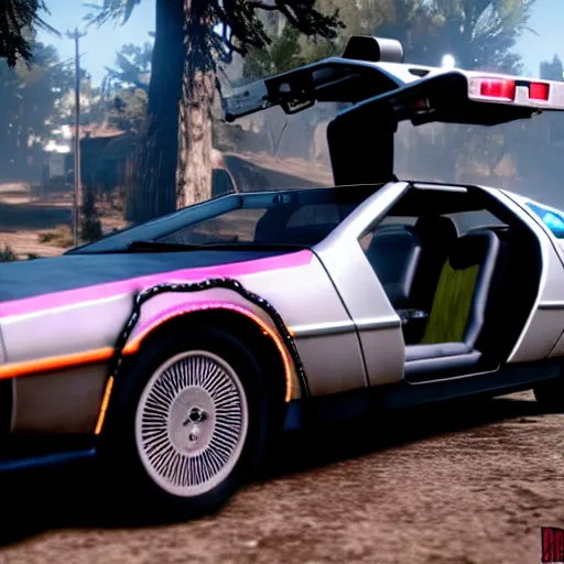 Image similar to dmc 1 2 delorean in red dead redemption 2