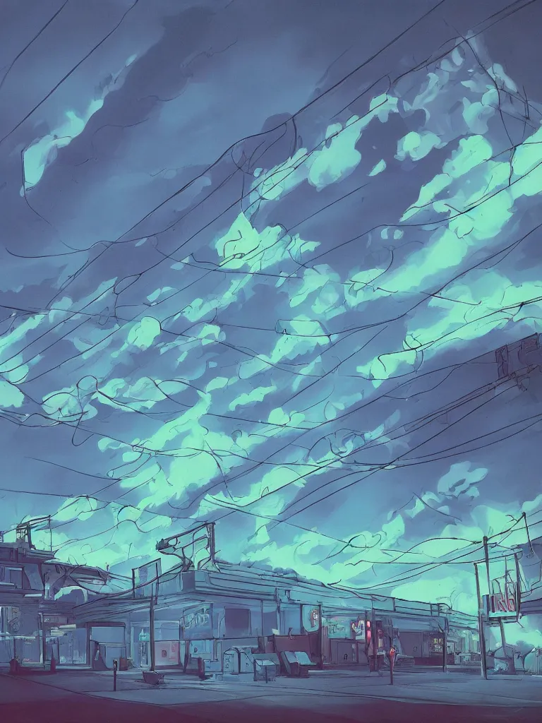 Image similar to neon gas glow in the dark clouds by disney concept artists, blunt borders, rule of thirds