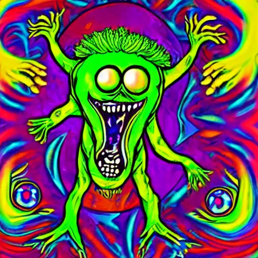 Prompt: psychedelic monster