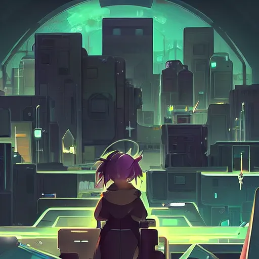 Prompt: stylish colors. Sci-fi cityscape in style of cytus and deemo, mysterious vibes, set in half-life 2, beautiful with eerie vibes, very inspirational, very stylish, surrealistic, perfect digital art, mystical journey in strange world, bastion game