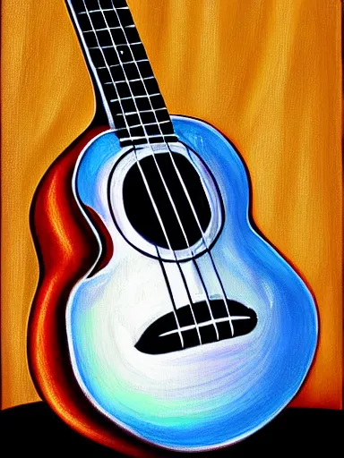 Prompt: highly detailed painting of an ukulele, digital painting, realistic