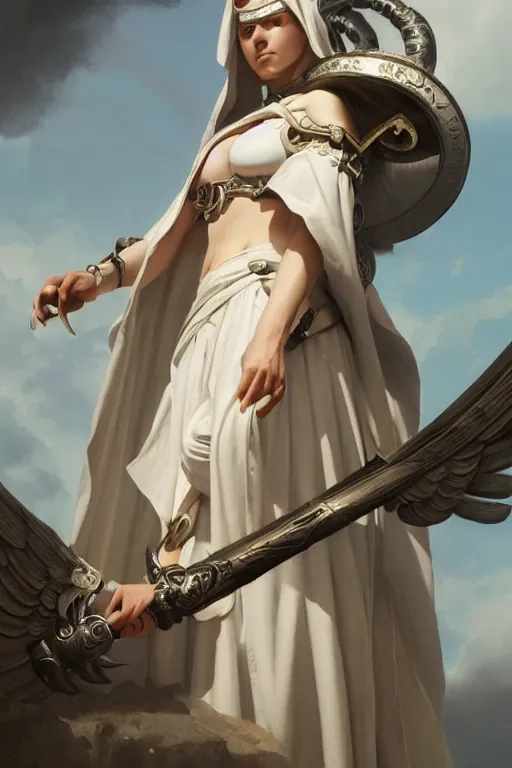 Prompt: goddess of the teutonic order, highly detailed, digital painting, artstation, concept art, smooth, sharp focus, illustration, unreal engine 5, 8 k, art by artgerm and greg rutkowski and edgar maxence