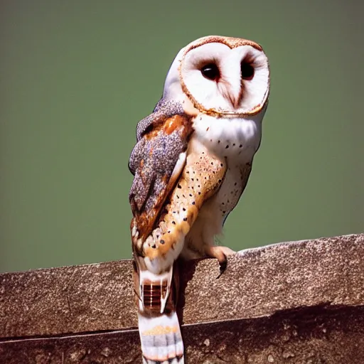 Prompt: noctilux, barn owl, cinestill,