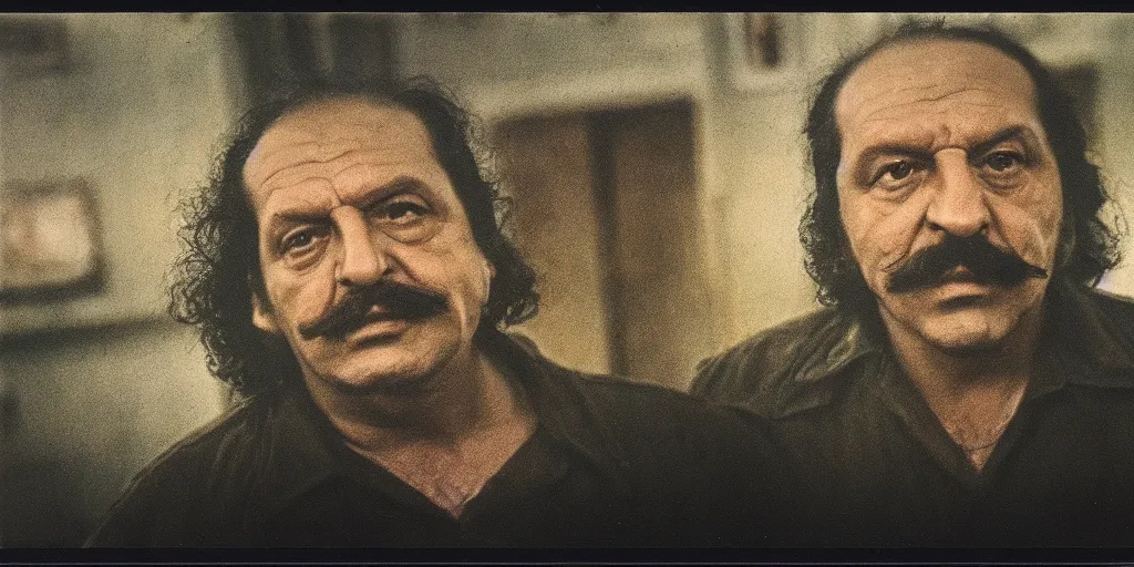 Image similar to detailed medium format photo, polaroid still from tarkovsky movie, ron jeremy, haze, high production value, intricate details, 8 k resolution, hyperrealistic, hdr, photorealistic, high definition, tehnicolor, award - winning photography, masterpiece, amazing colors