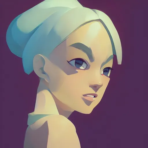 Image similar to face icon stylized minimalist pax, loftis, cory behance hd by jesper ejsing, by rhads, makoto shinkai and lois van baarle, ilya kuvshinov, rossdraws global illumination