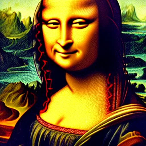 Image similar to jesus, mona lisa art