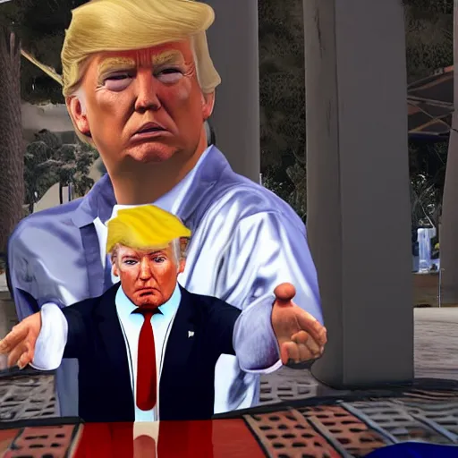 Prompt: donald trump in gta