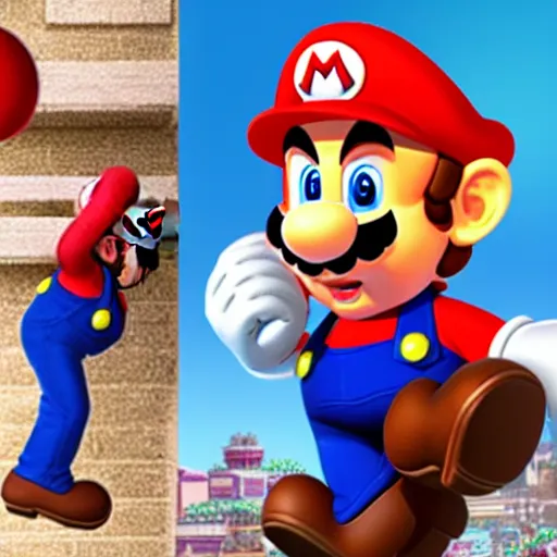 Image similar to Mario in real life