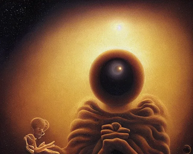 Prompt: universe life significance, a closeup simple vector pop surrealism, by ( leonardo da vinci ) and greg rutkowski and rafal olbinski ross tran