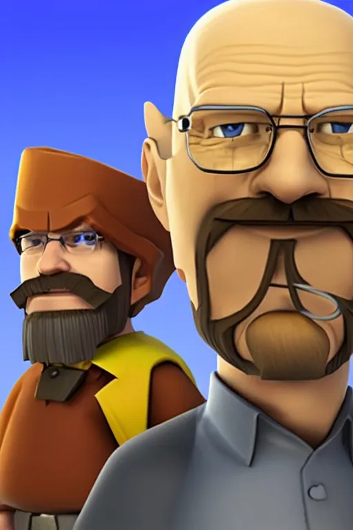 Prompt: walter white as a character in clash of clans