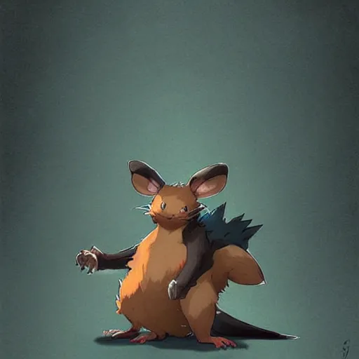 Prompt: Pokémon Raticate ,Greg rutkowski, Trending artstation, cinematográfica, digital Art