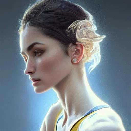 Prompt: beautiful portrait of former hockey player Lou Vairo, fantasy, intricate, elegant, highly detailed, digital painting, artstation, concept art, smooth, sharp focus, luxury fashion illustration, art by artgerm and greg rutkowski and alphonse mucha, brightly lit cinematic soft lighting, photorealistic