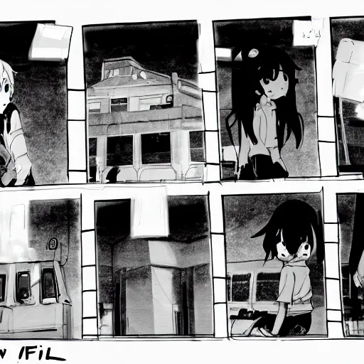 Image similar to storyboard for a new flcl anime episide