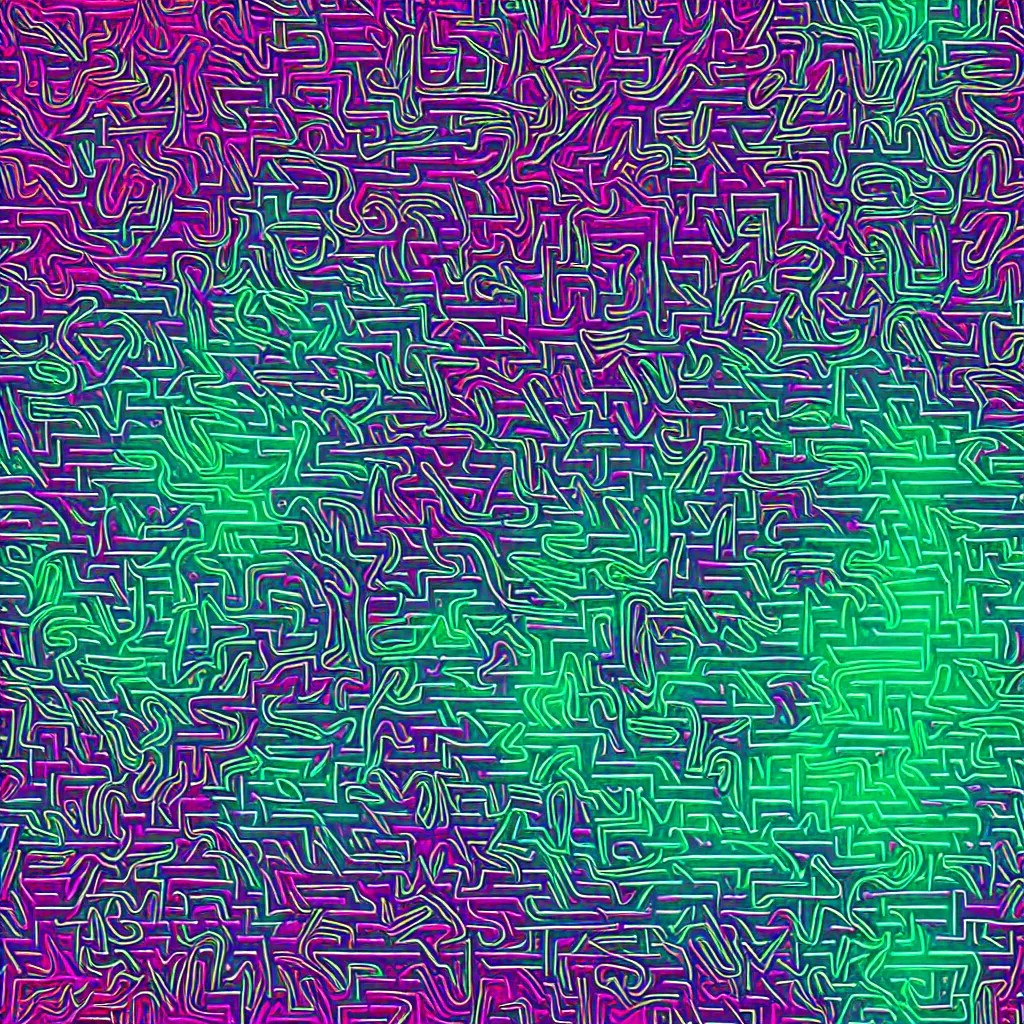 Prompt: seamless neon maze texture art, 4k