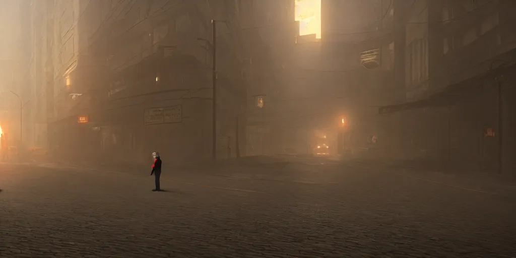 Prompt: a Silent hill game as a pixel art movie by Pixar , Jessica Rossier, cgsociety