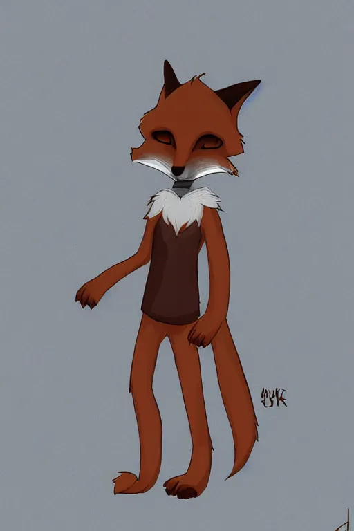 Image similar to an anthropomorphic fox, fursona!!!! trending on furaffinity, by kawacy