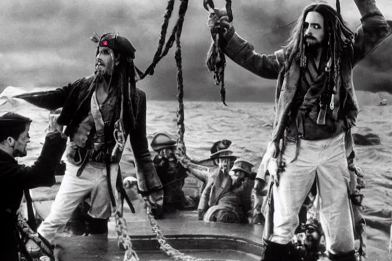 Prompt: Titanic, I'll never let go Jack Sparrow