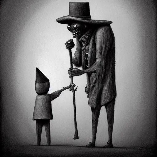 Image similar to papa legba, by john kenn mortensen, horror, dark, digital art, realistic painting, very detailed, character design, trending on artstation