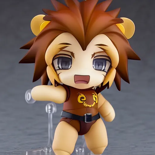 Prompt: a nendoroid lion, side view, full body, 4 k, highly detailed, subject centered, uncropped, studio photography, artstation trending