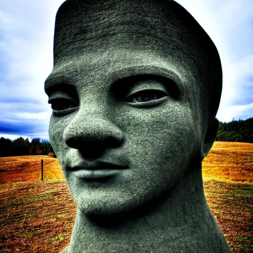 Image similar to 🗿, 8 k, photography, highly detailed
