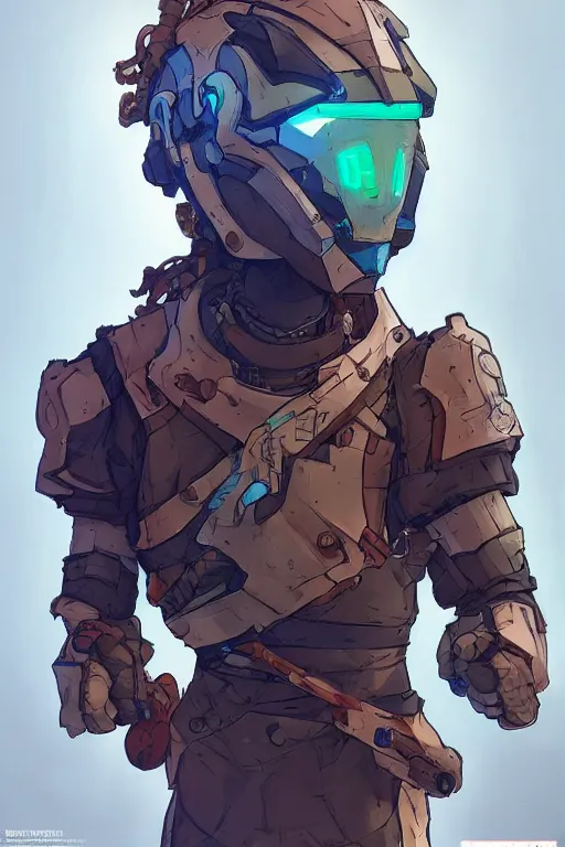 Image similar to combination suit armor aloy horizon forbidden west horizon zero dawn robot ninja mask helmet backpack tribal, art gta 5 comics, official fanart behance hd artstation by jesper ejsing, by rhads, makoto shinkai and lois van baarle, ilya kuvshinov, ossdraws