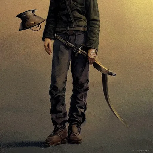 Prompt: a highly detailed epic cinematic concept art CG render digital painting artwork costume design: young James Dean as a well-kept neat anarchist rebel in 1950s USSR mechanic outfit and big boots. By Greg Rutkowski, Ilya Kuvshinov, WLOP, Stanley Artgerm Lau, Ruan Jia and Fenghua Zhong, trending on ArtStation, subtle muted cinematic colors, made in Maya, Blender and Photoshop, octane render, excellent composition, cinematic atmosphere, dynamic dramatic cinematic lighting, aesthetic, very inspirational, arthouse