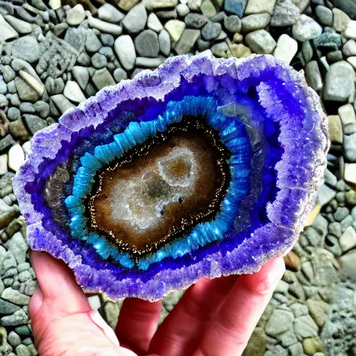 Prompt: Cracked open geode with crystals that reflects a multiverse, insanely detailed , prizewinning , hyper-realistic , 4K ,