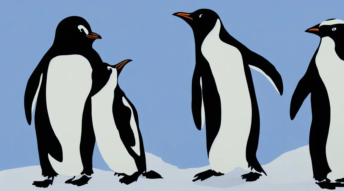 Image similar to linux tux penguin wallpaper painted by gogan