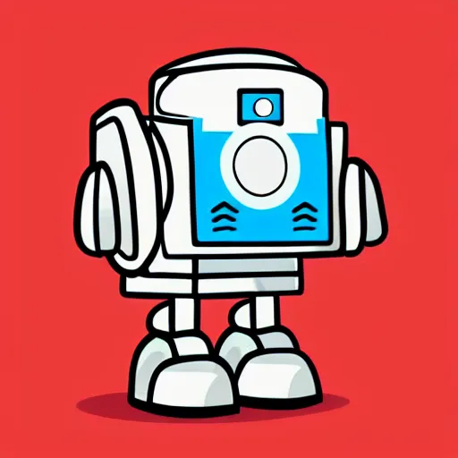 Image similar to a cute solider robot, digital art, iconic icon, 2 d vector logo, cartoon, t - shirt design