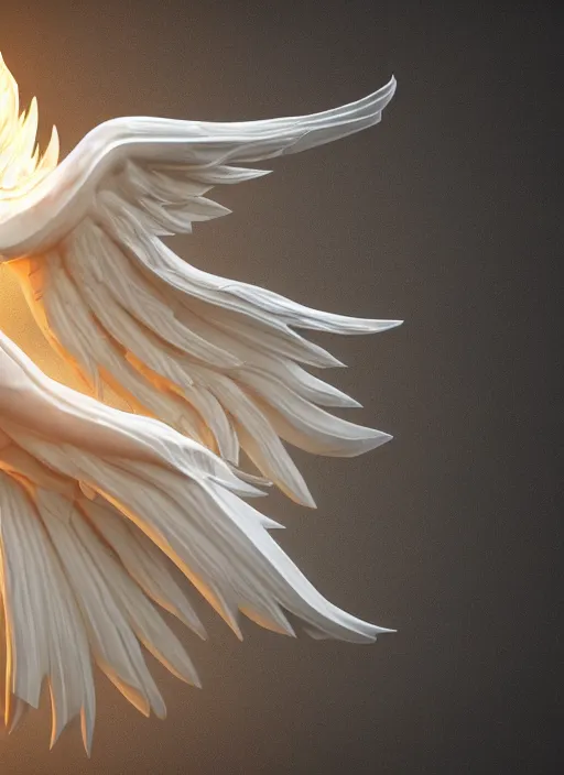 Prompt: white phoenix ultra detail 3d render on salt mountain simple background simple background graphic design fai khadra gaika kris andrew small style