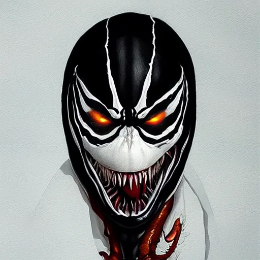 Prompt: Venom Portrait by Mandy Jurgens
