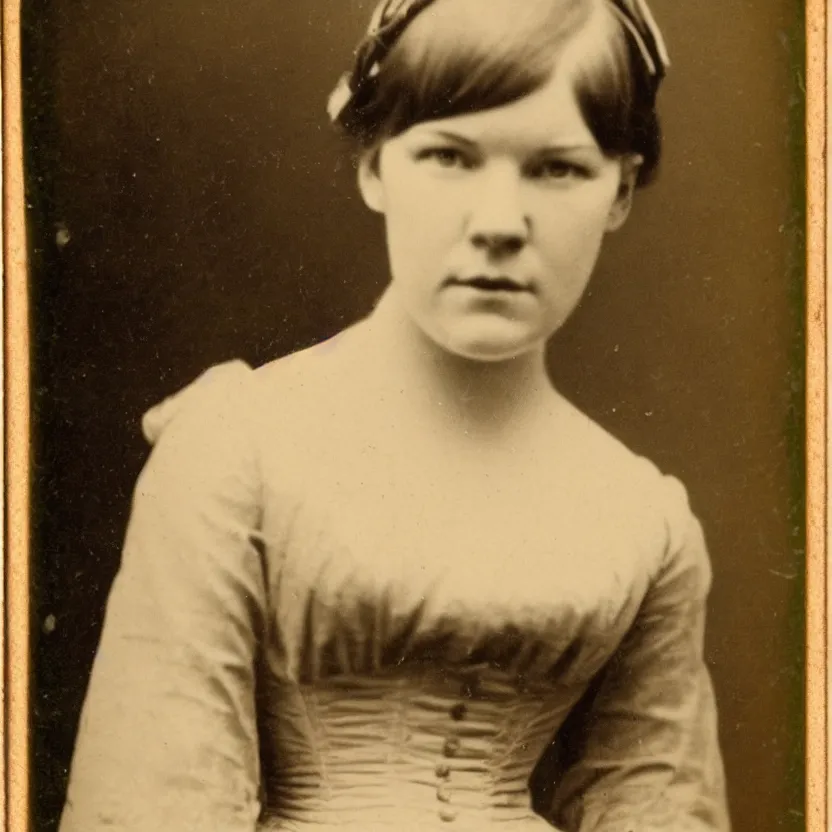 Image similar to amy bruni looking beautiful 1 8 0 0 s vintage photo, candid photo, 8 k,