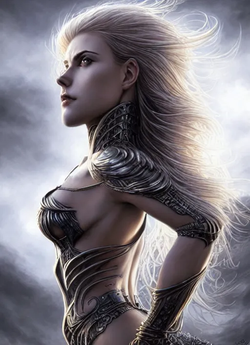 Prompt: photo of a nordic volva beautiful female in the style of stefan kostic, realistic, half body shot, sharp focus, 8 k high definition, insanely detailed, intricate, elegant, art by stanley lau and artgerm, luis royo