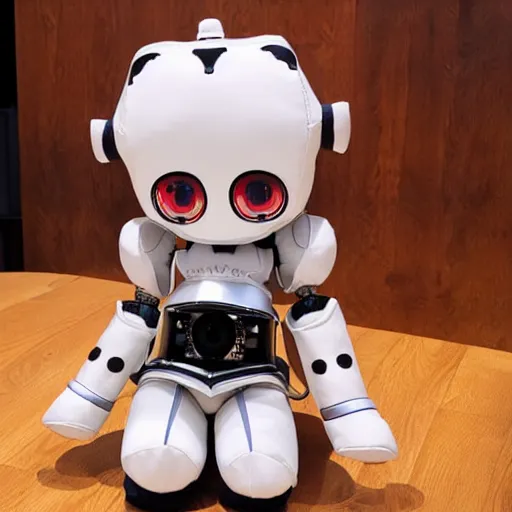 Image similar to cute fumo plush of an imperial robot guardian girl