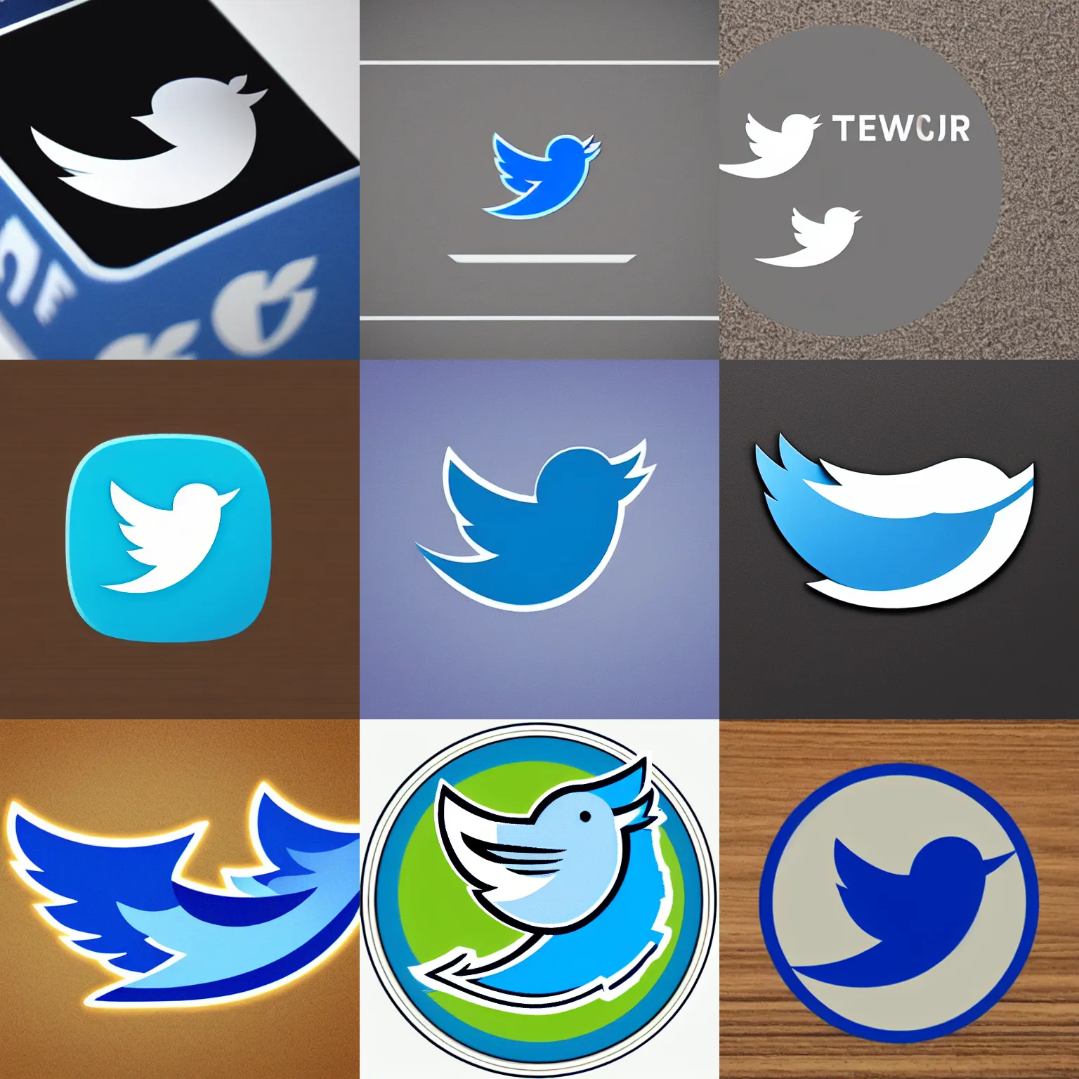 Prompt: a new and better twitter logo