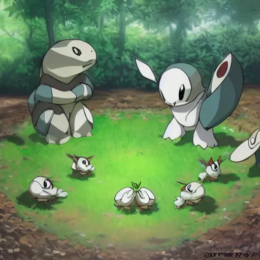 Prompt: turtwig the pokemon in a forest, in the re : zero anime art style, | | fantasy, highly detailed