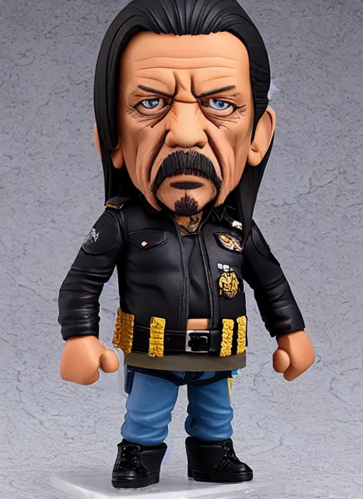 Image similar to danny trejo, an nendoroid of danny trejo figurine, realistic face, detailed product photo