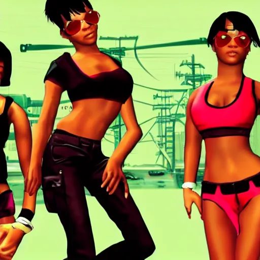 Prompt: left eye from tlc in gta style